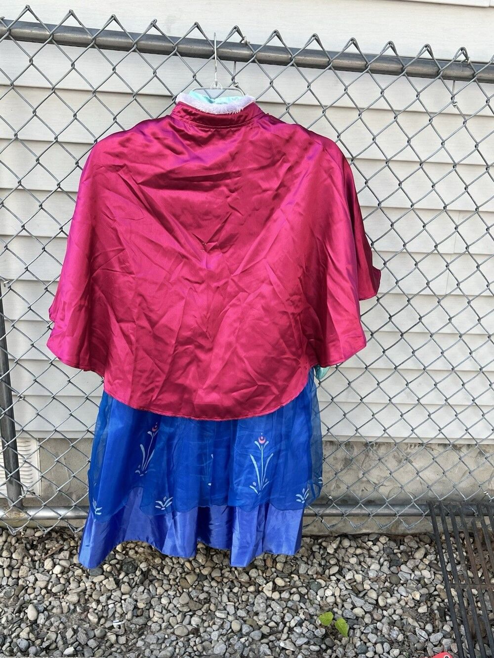 DISNEY STORE FROZEN "ANNA" Costume Girls Size 9/10 Halloween Princess Dress Up - Picture 4 of 11